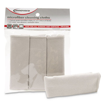 Innovera® Microfiber Cleaning Cloths, 6" X 7", Gray, 3-pack freeshipping - TVN Wholesale
